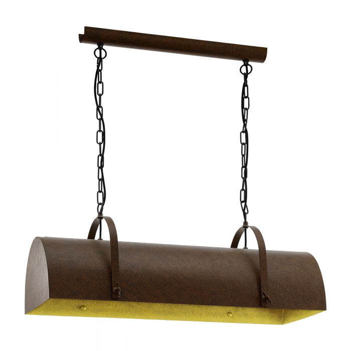 Eglo Lighting Deerhurst 3X60W E27 Rustic Brown Pendant Light