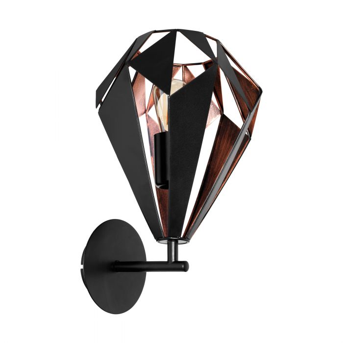 Eglo Lighting Carlton 1 60W E27 Black/Copper