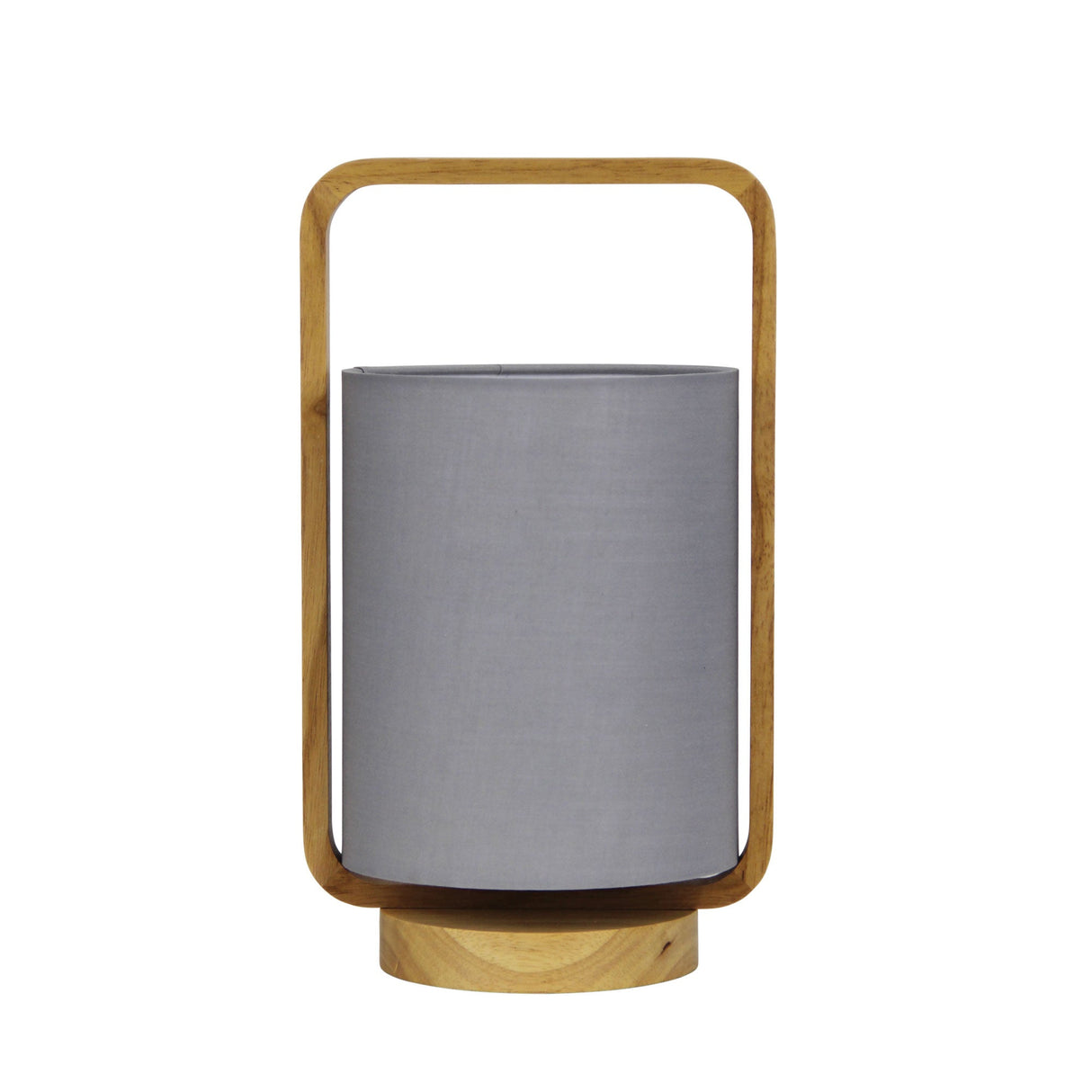 Oriel Lighting  LUCIA Natural Timber and Cotton Lamp