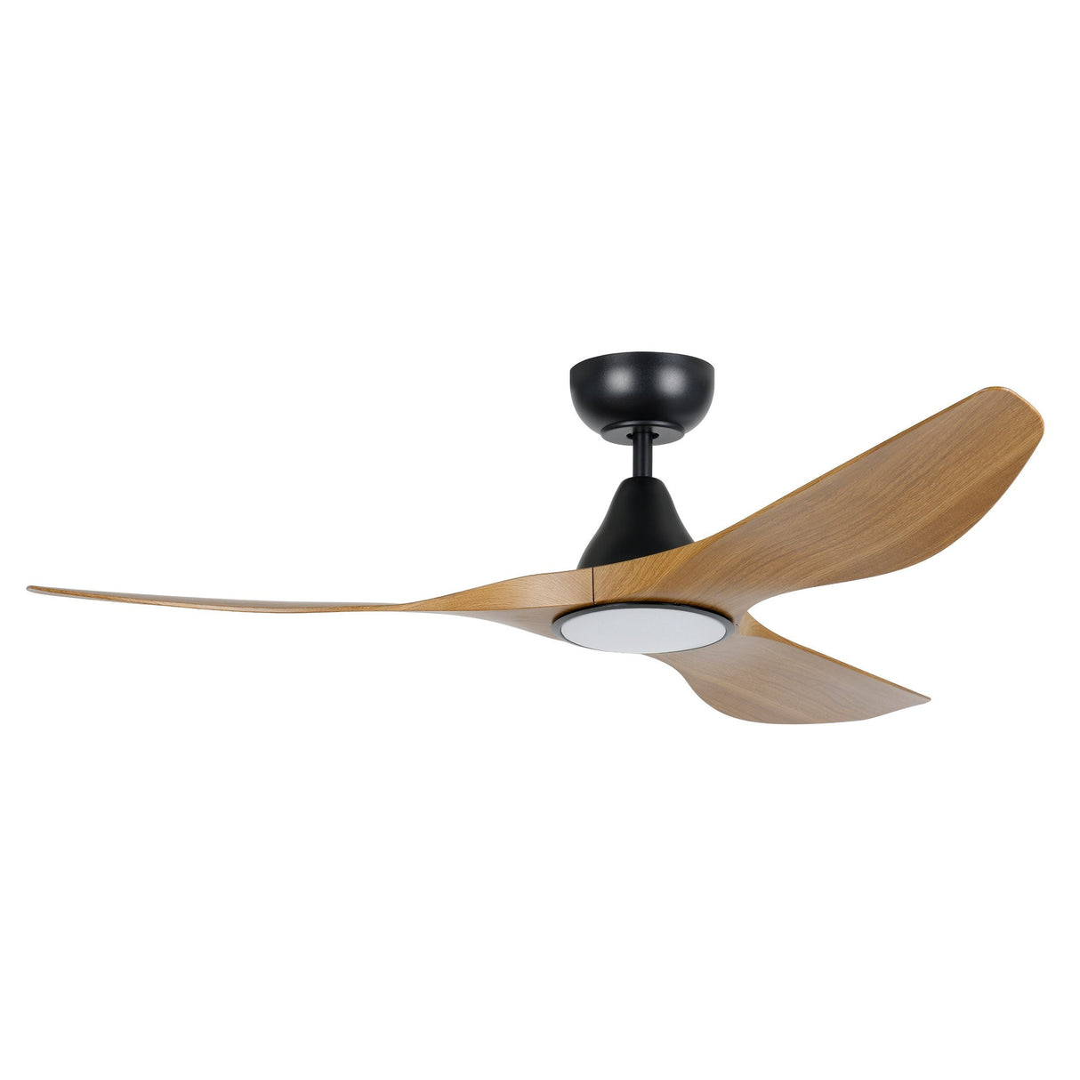 Eglo SURF 52" DC Ceiling Fan & Light Black/Teak