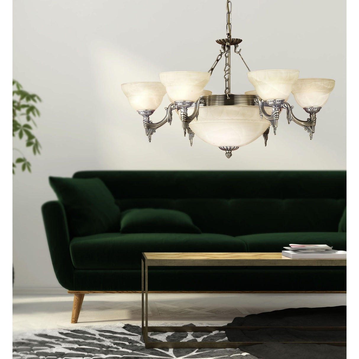Eglo Lighting MARBELLA pendant light glass shade, complimented with bronze