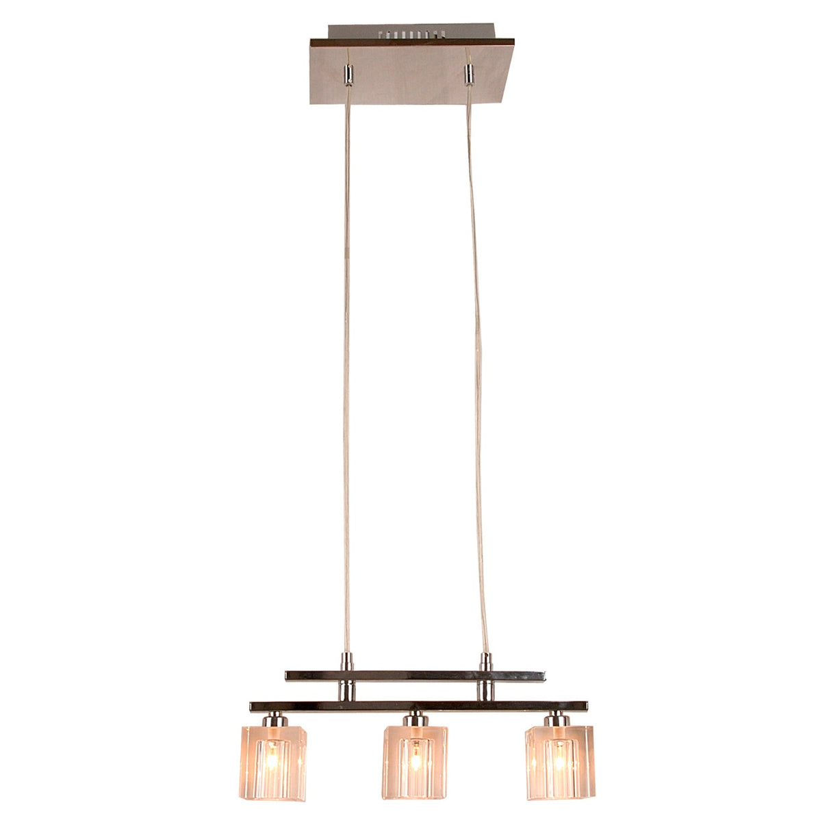 CUBO 3 Light Crystal Bar Pendant Low Volt by VM Lighting