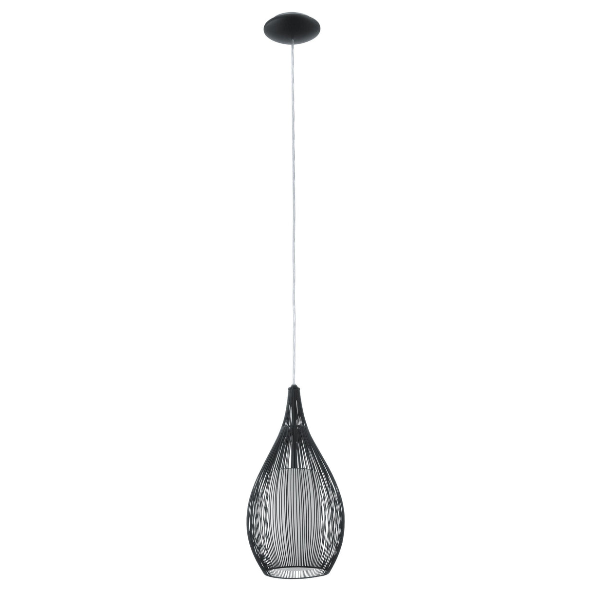 Eglo Lighting RAZONI pendant light features an outer wire cage