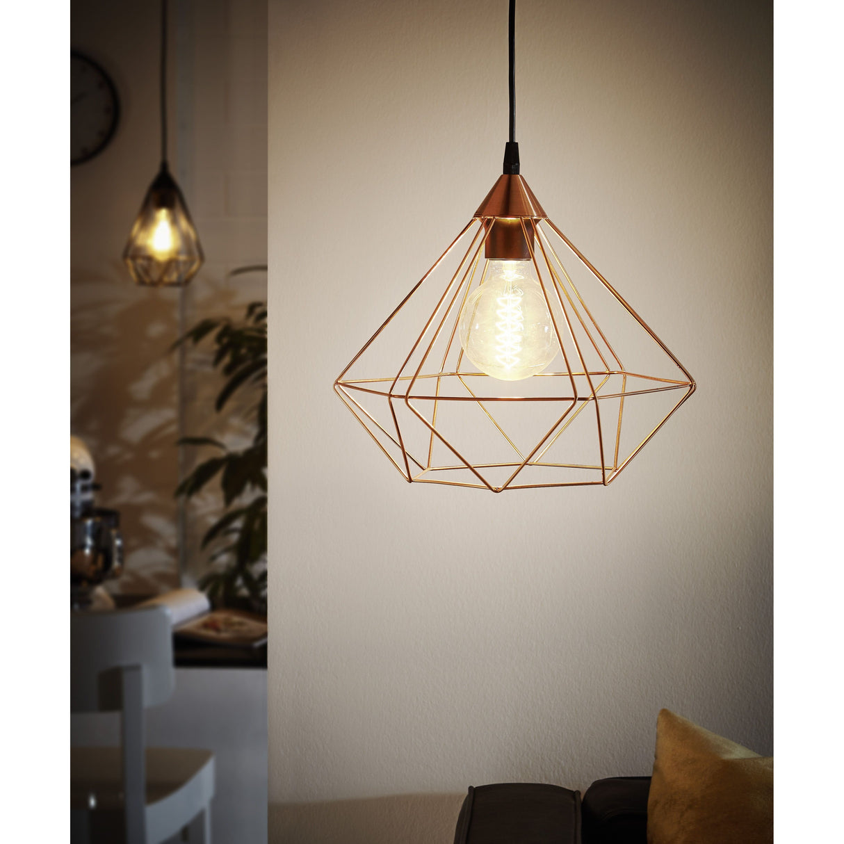 Eglo Lighting TARBES pendant light Pair with LED filament globes
