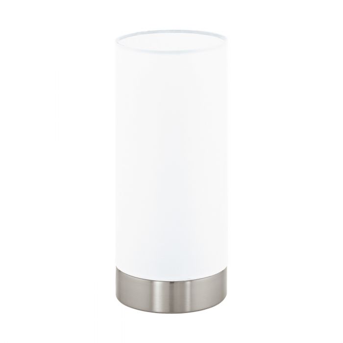 Eglo Lighting Pasteri 40W E27 Satin Nickel/White Touch Lamp