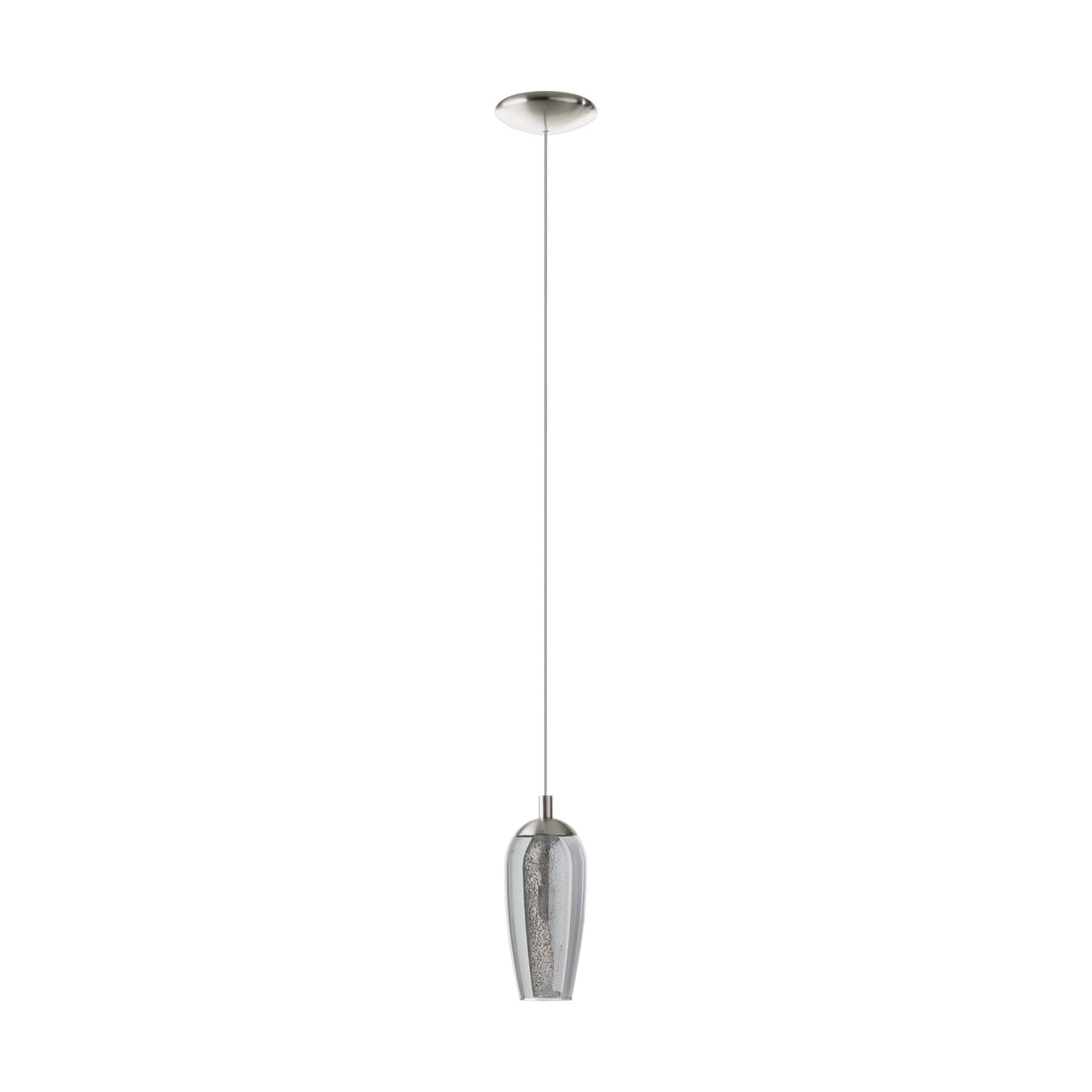 Eglo Lighting FARSALA pendant light black-transparent smoked outer glass