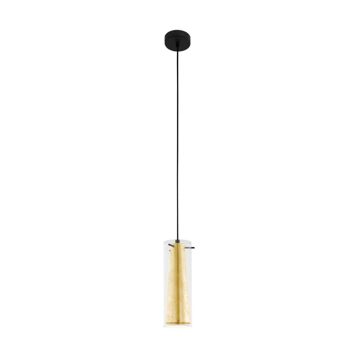 Eglo Lighting PINTO GOLD pendant light double shade gold leaf