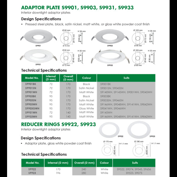 SAL REDUCER RING S9922 S9923