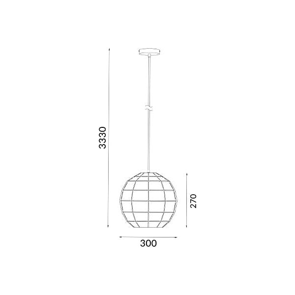 CLA Aemis LED Pendant Light Wine Glass E27 in 30cm