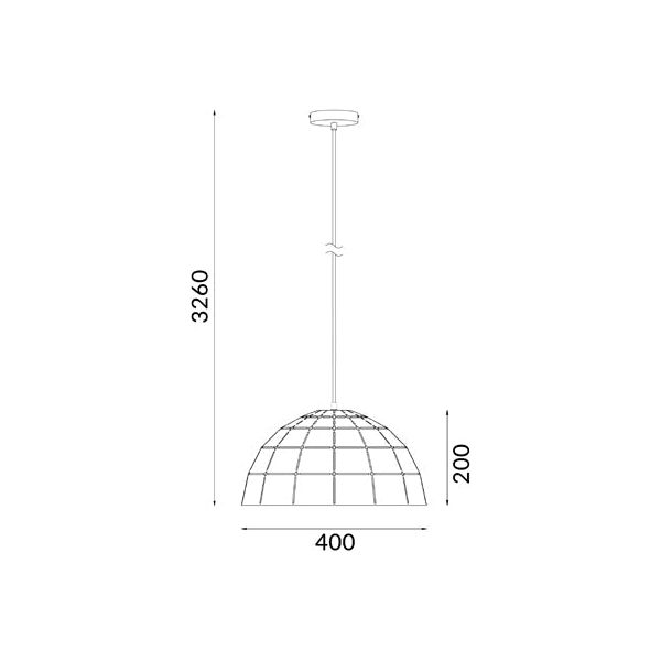 CLA Armis LED Pendant Light Dome E27 in 40cm