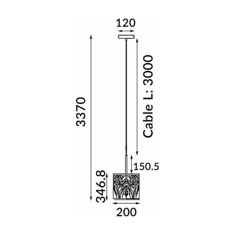 CLA AUTUMN Aged Bronze with Amber Lining Pendant