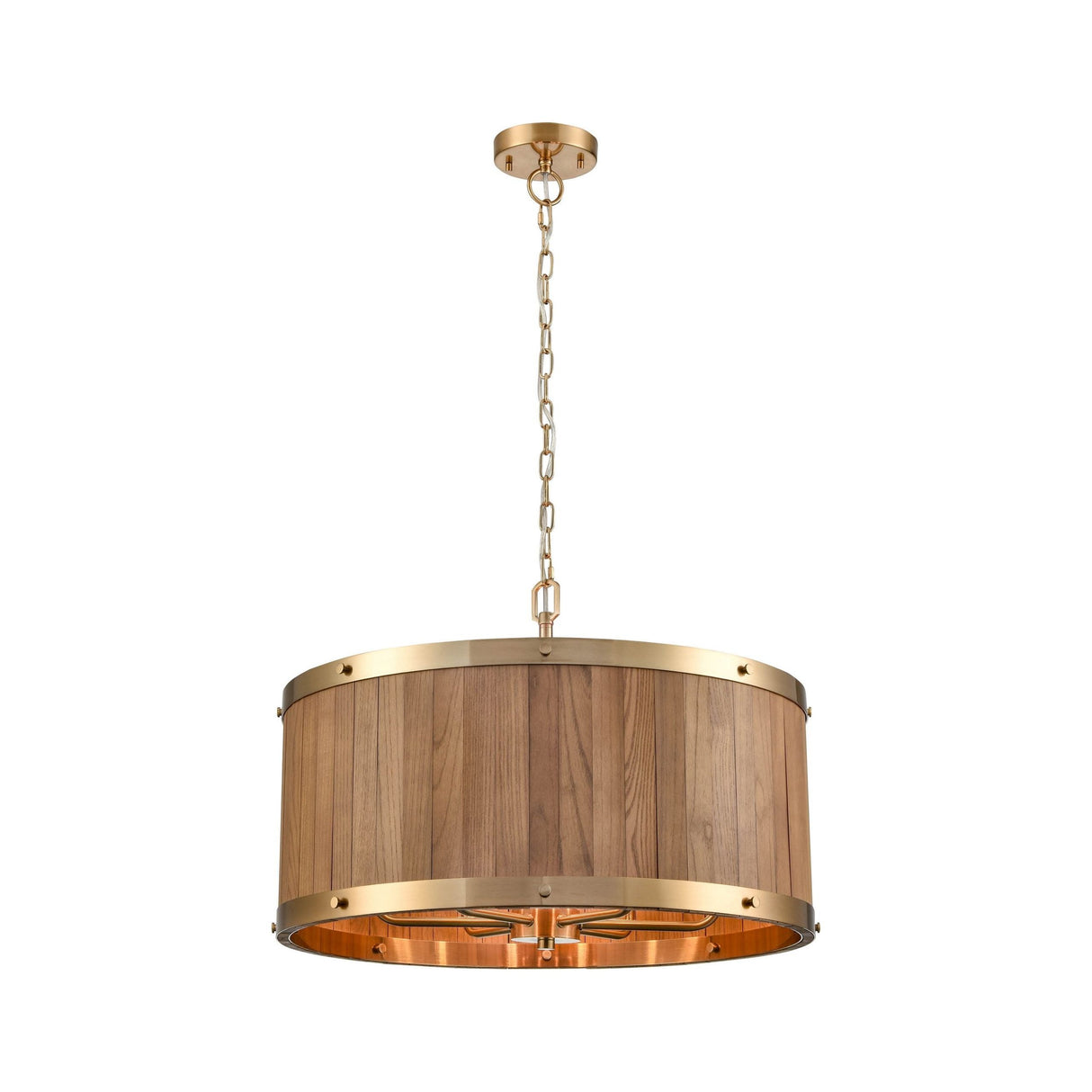 CLA BARRIQUE Interior Drum Wood Pendant Lights