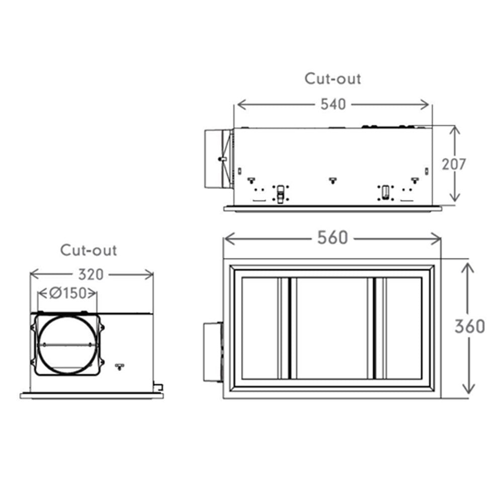 Mercator Domino II CCT LED 3 in 1 Bathroom Heater