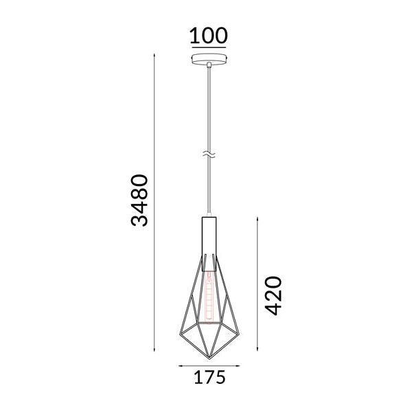 CLA Whiteband White Iron Cage Pendant Lights