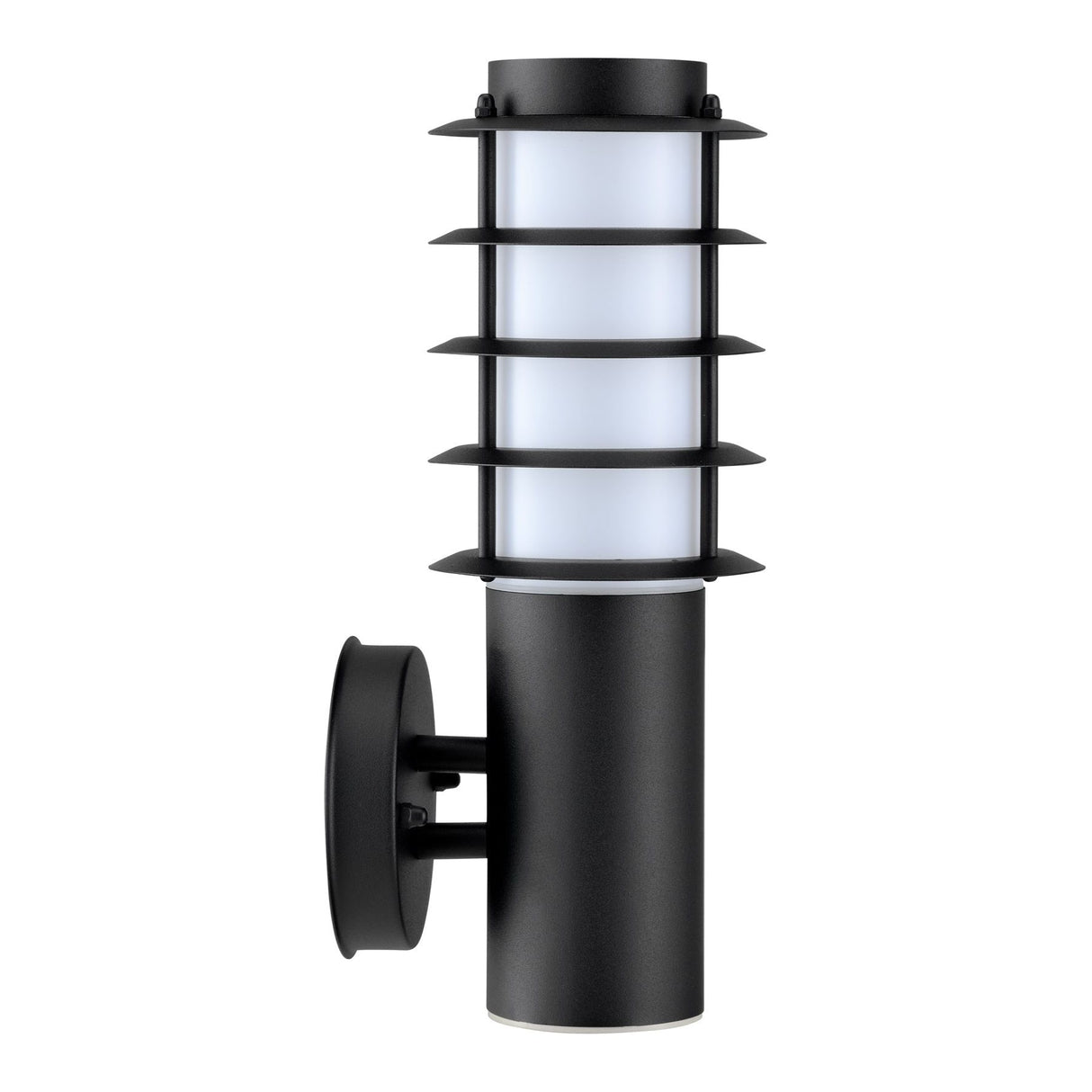 CLA BORDA Exterior E27 Surface Mounted Louvred Wall Lights Black IP44