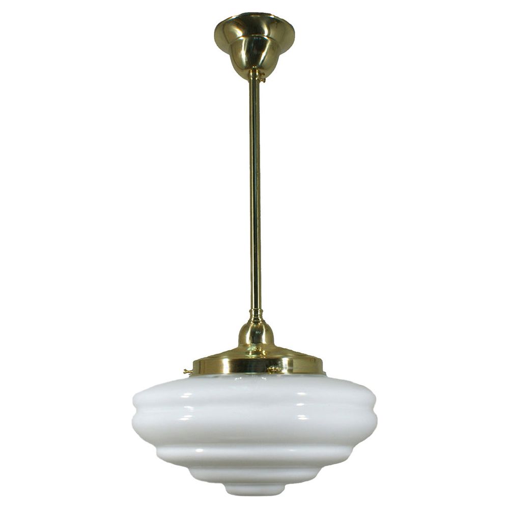 Lighting Inspiration Chateau Opal Opal Rod Pendant 1/2'' Half Meter Brass
