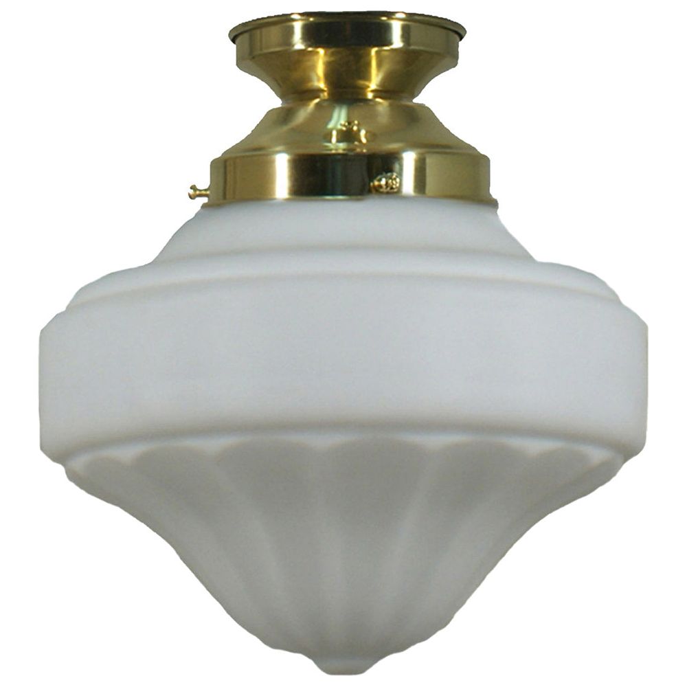 Lighting Inspiration Derby Opal Matt Batten Fix Light Brass