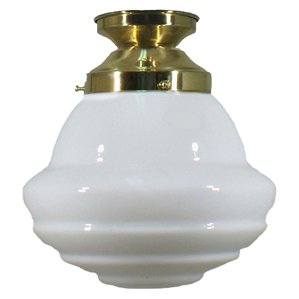 Lighting Inspiration Parkville 9'' Opal Batten Fix Light Brass