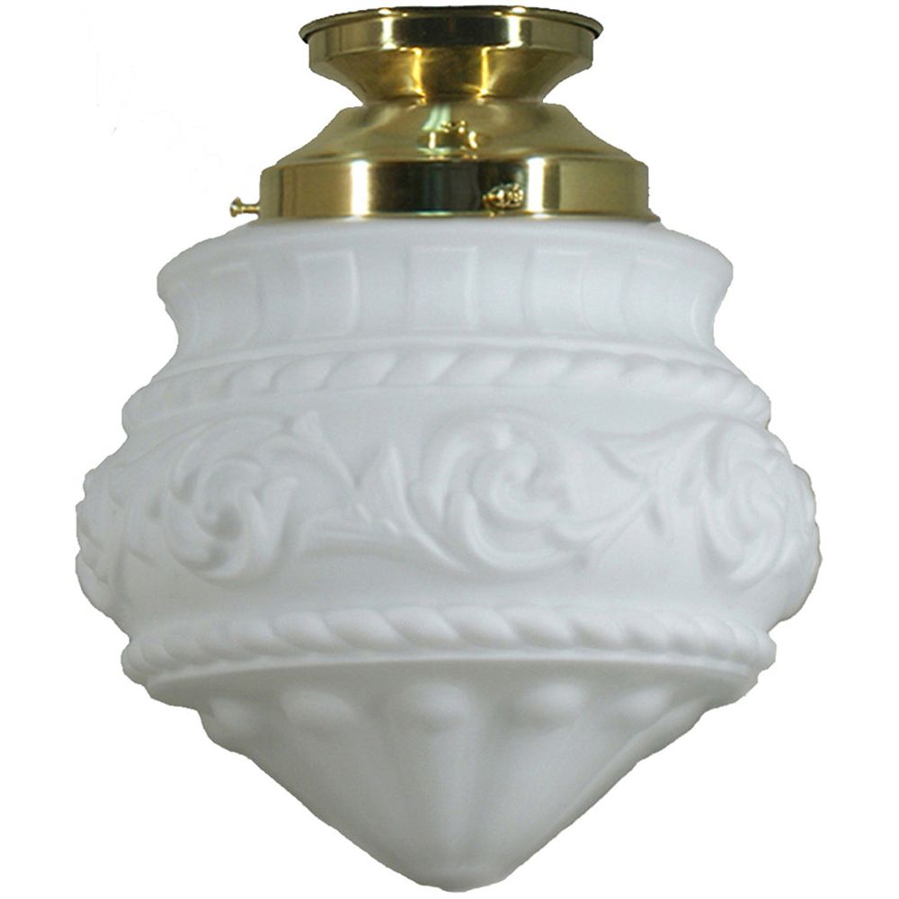 Lighting Inspiration Premier Opal Matt Batten Fix Light Brass
