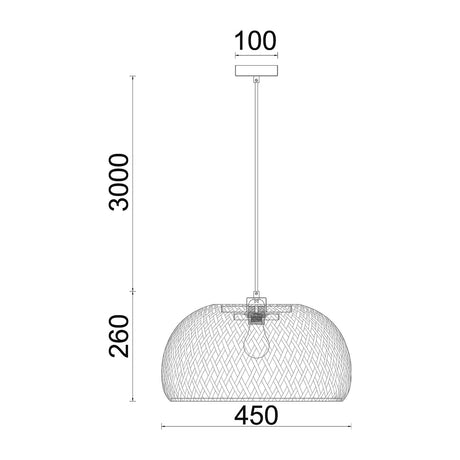CLA CANASTA Natural Bamboo Finish Pendant Lights