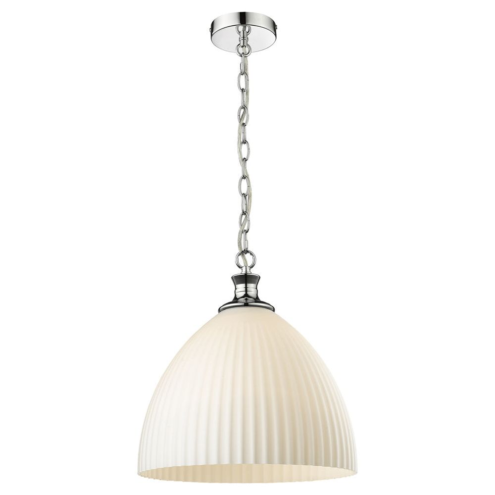 Lighting Inspiration Carter Large Chrome Opal Pendant