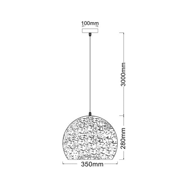 CLA Celeste Black with Gold Interior Pendant Lights