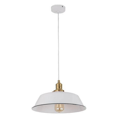 CLA CEREMA White with Antique Brass & Black Highlight Pendant Lights