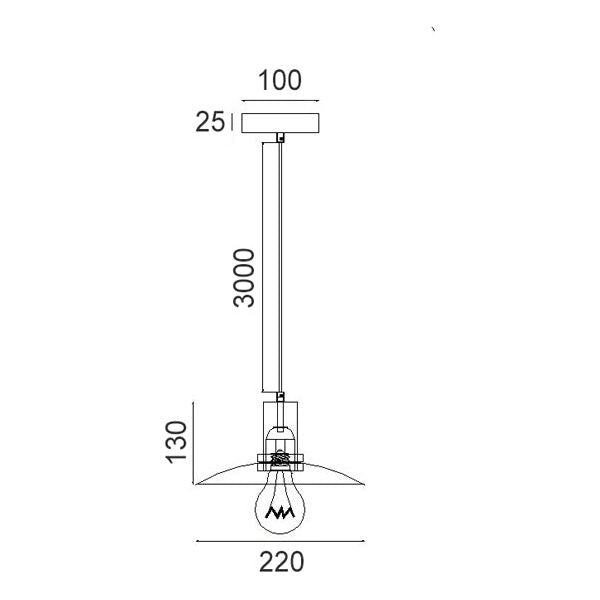 CLA CHAPEAU Interior Glass Coolie Pendant Lights