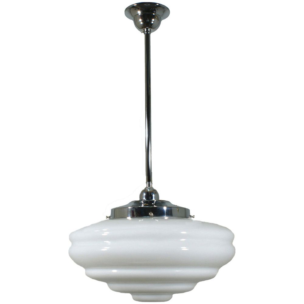 Lighting Inspiration Chateau Opal Rod Pendant 1/2'' Half Meter Chrome