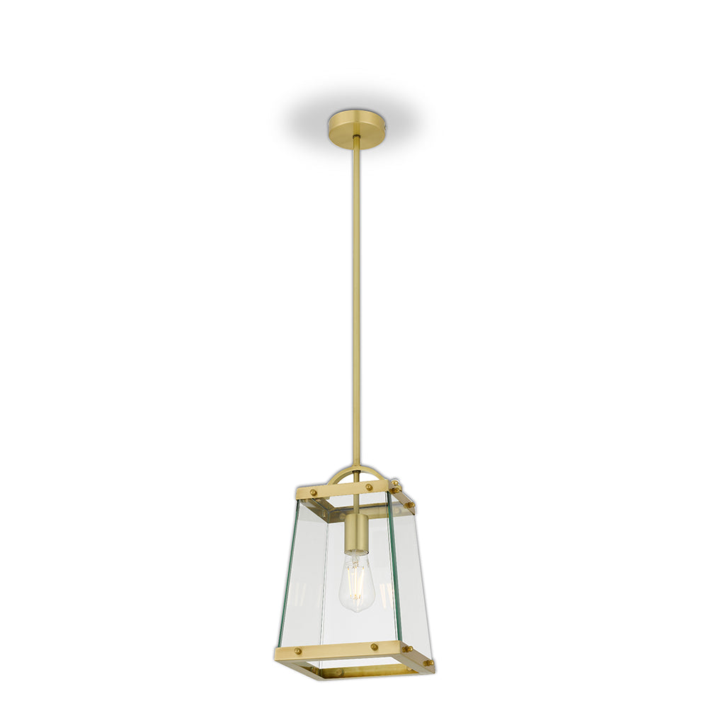 Telbix COLAIR 1 Light Solid Brass Pendant