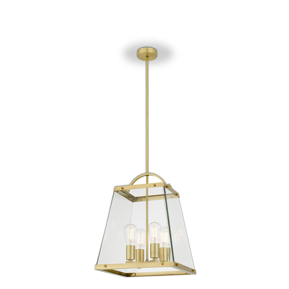 Telbix COLAIR 4 Lights Solid Brass Pendant