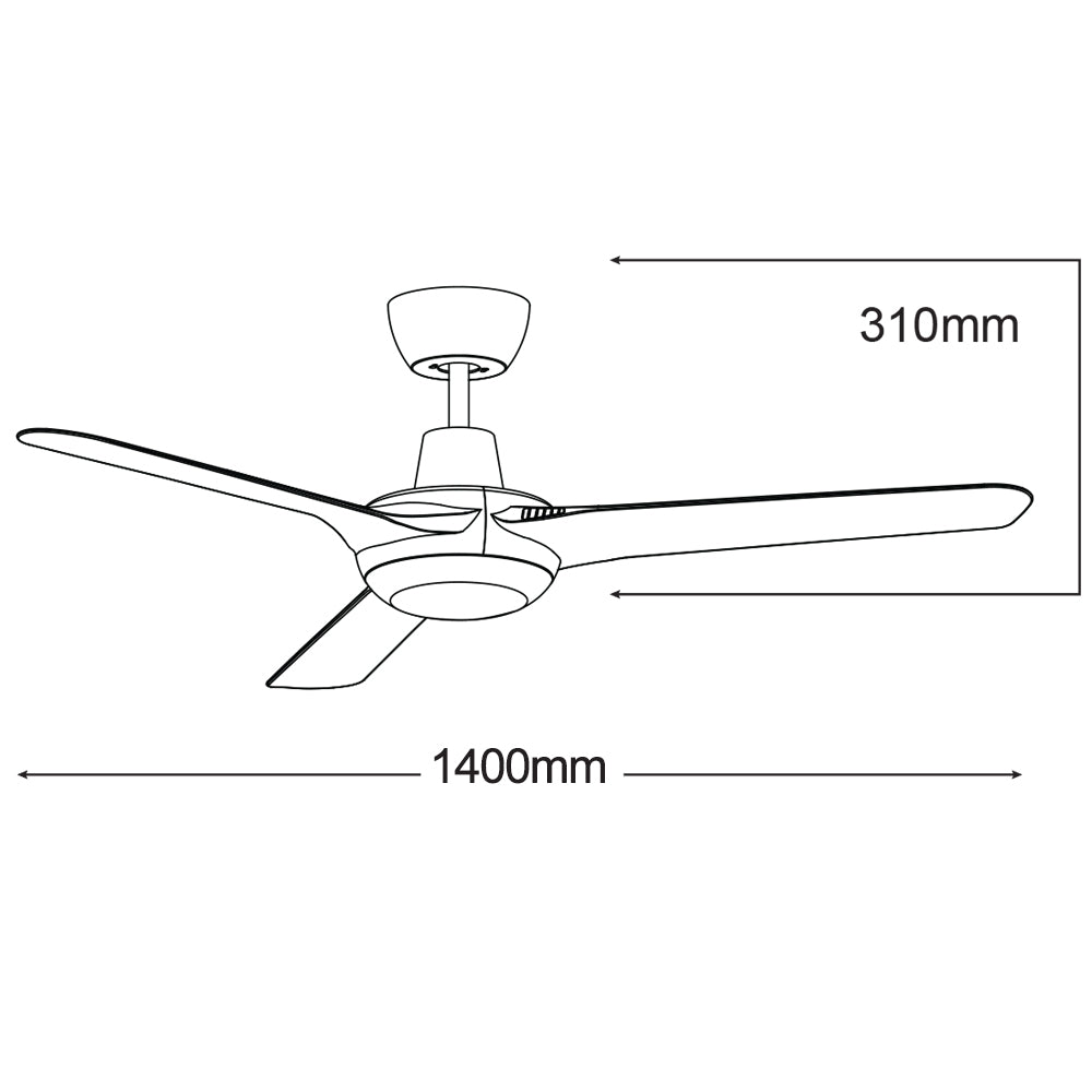 Martec Cruise 56″ Ceiling Fan With 15W CCT LED Light