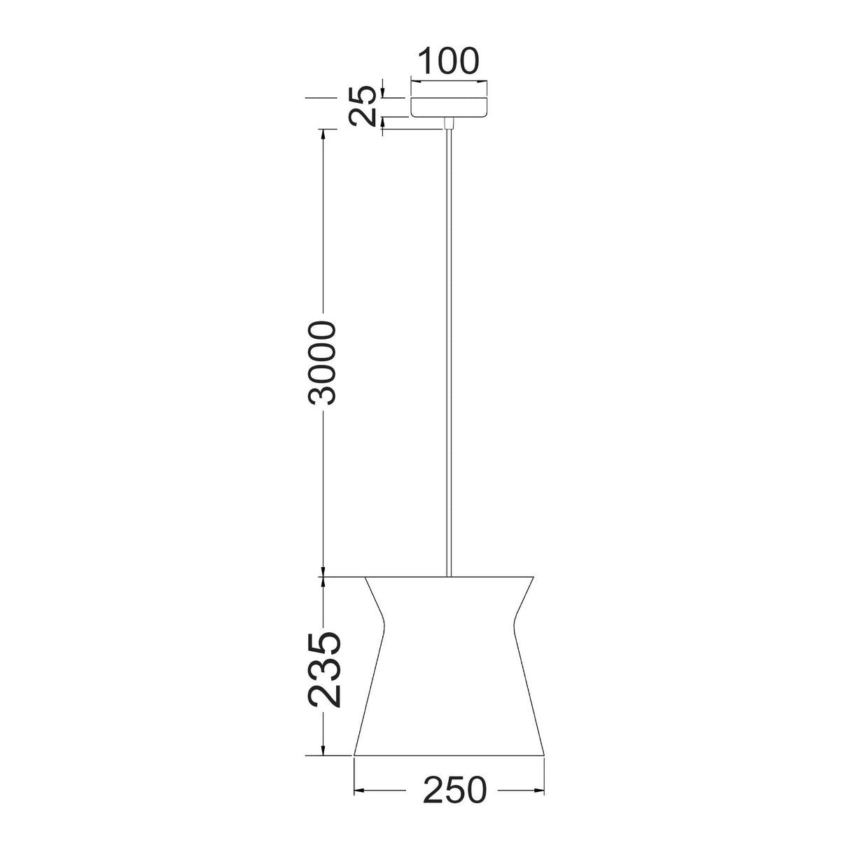 CLA Diablo Interior Cone Flat Top Pendant Lights