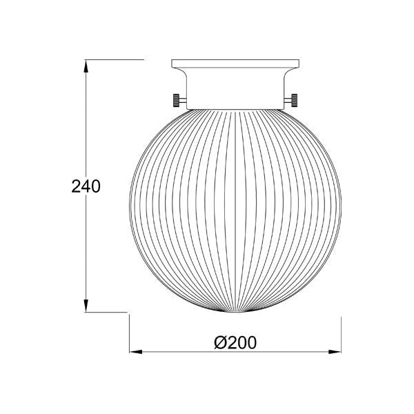 CLA DIYBAT D.I.Y. Batten Fixture Large Spherical Ribbed Shape
