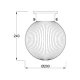 CLA DIYBAT D.I.Y. Batten Fixture Large Spherical Ribbed Shape