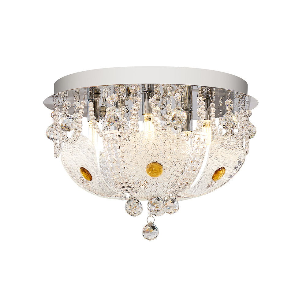 Telbix Elanza 5 Lt Flush Mount Chrome