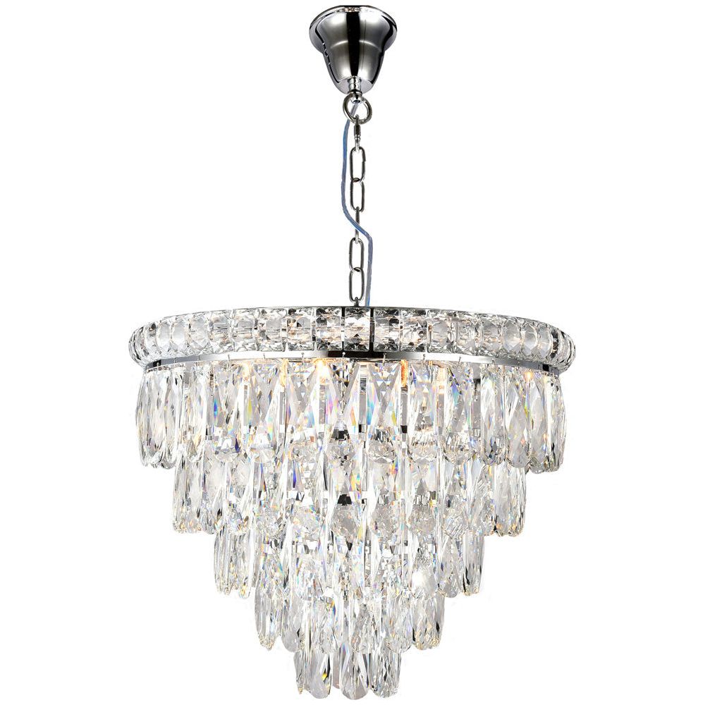 Lighting Inspiration Emporia 8Lt 5 Tier Pendant Chrome
