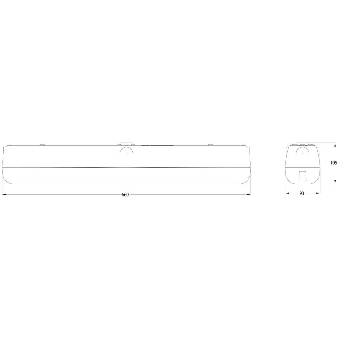 SAL GIBRALTAR SL9722 15W LED Vandal Proof Batten