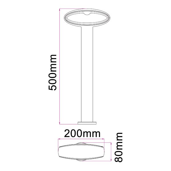 CLA HORUS Exterior LED Surface Mounted Bollard Lights IP54