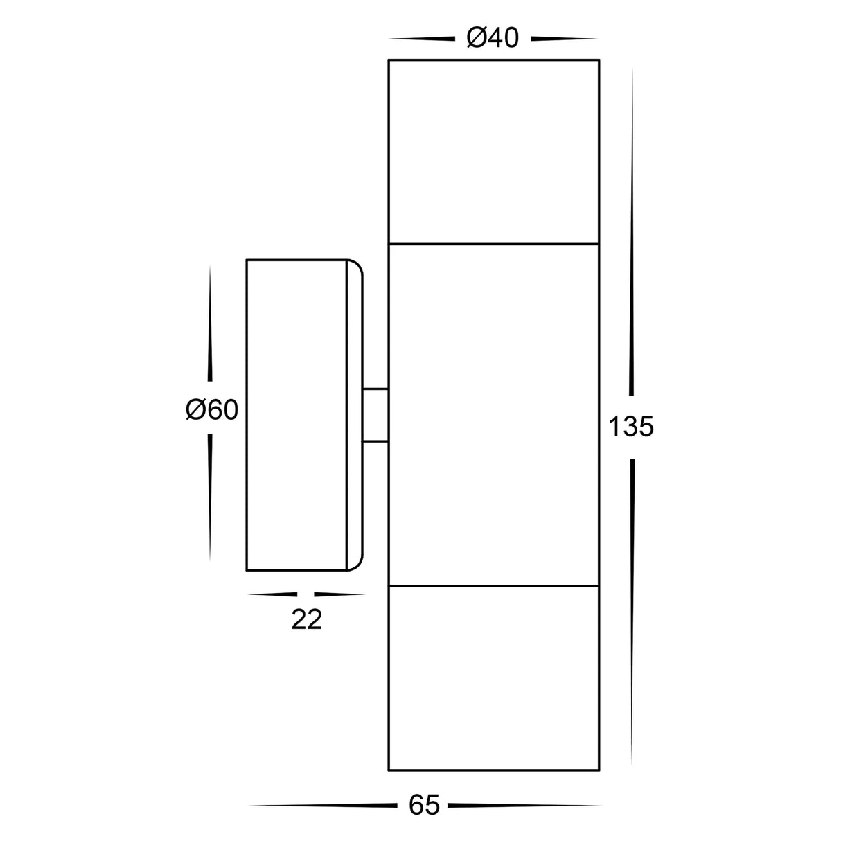 Havit HV1007MR11NW Mini Tivah 316 Stainless Steel Up & Down Wall Pillar Lights