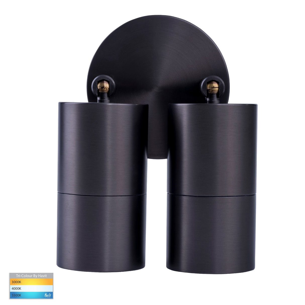 Havit HV1375T-HV1377T Tivah Solid Brass Graphite Coloured TRI Colour Double Adjustable Wall Pillar Lights