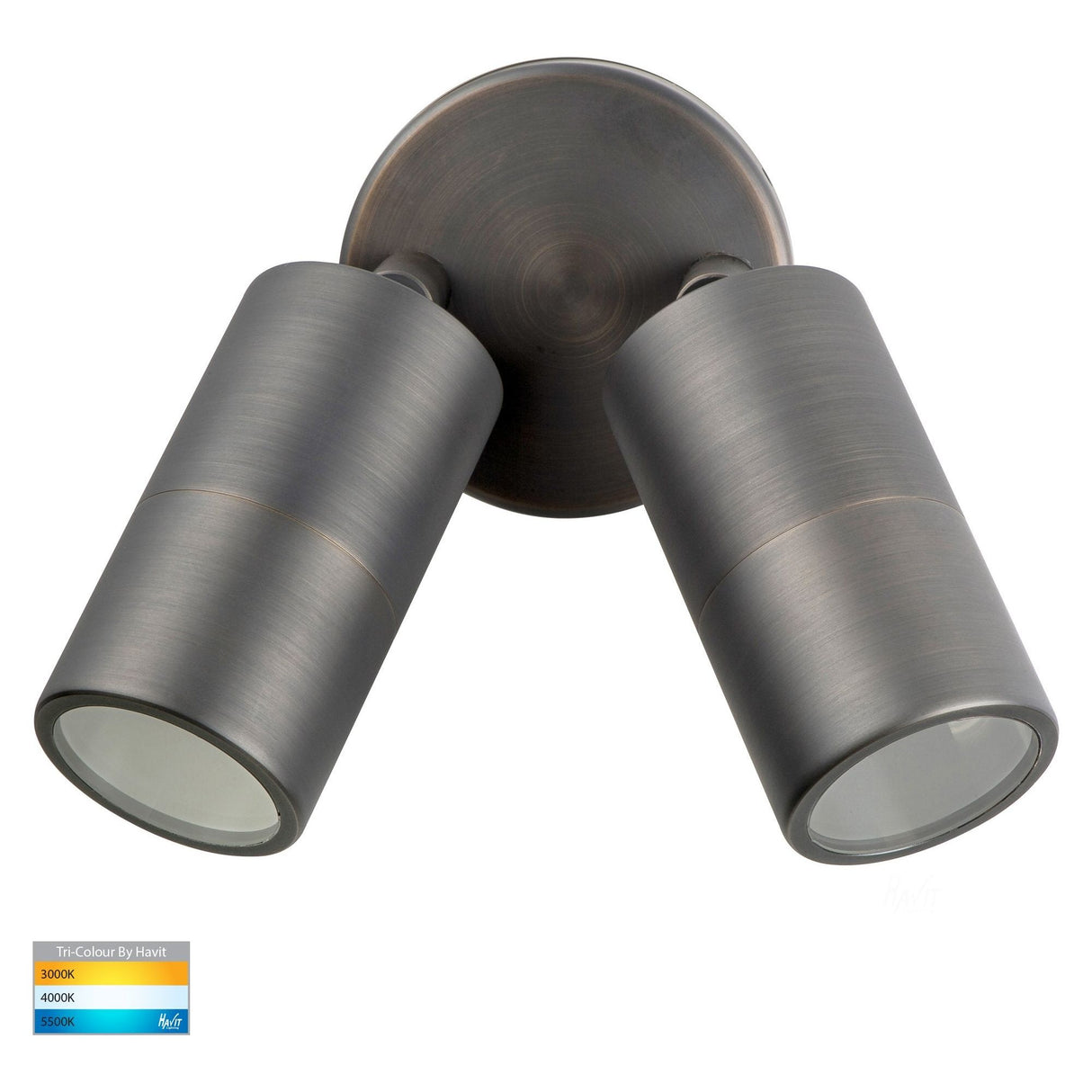 Havit HV1395T HV1397T Tivah Antique Brass TRI Colour Double Adjustable Wall Pillar Lights