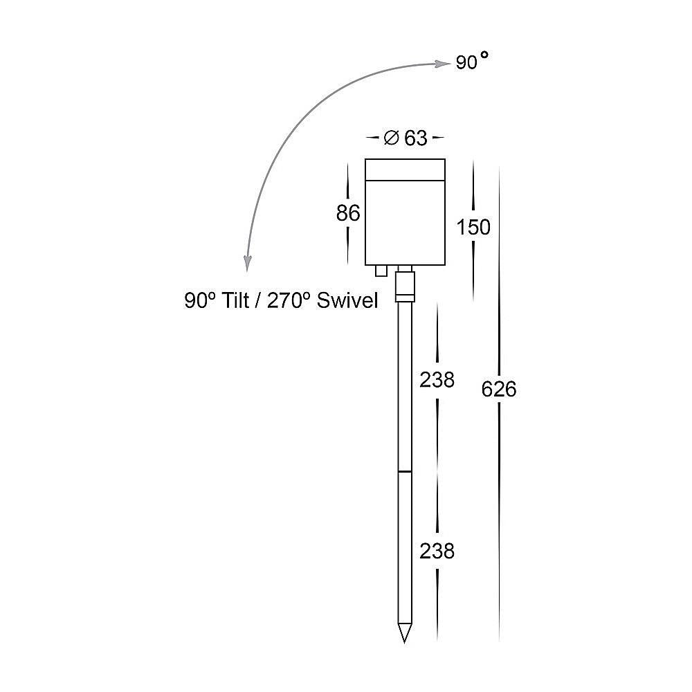 Havit HV1421T Pointe Black 5w Led Garden Spike Lights