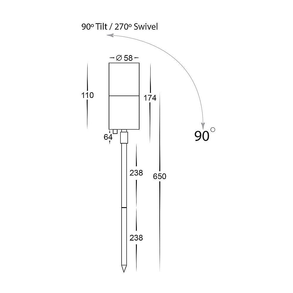 Havit HV1487T Tivah Coloured Aluminium TRI Colour LED Garden Spike Light