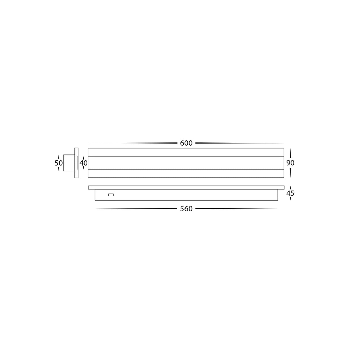 Havit HV3582T Barline Aluminium 600mm Wall Light