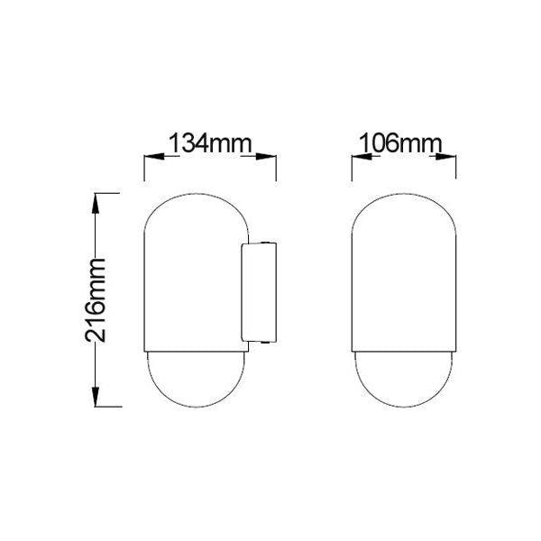 CLA MAGNUM Exterior Surface Mounted Wall Lights IP44