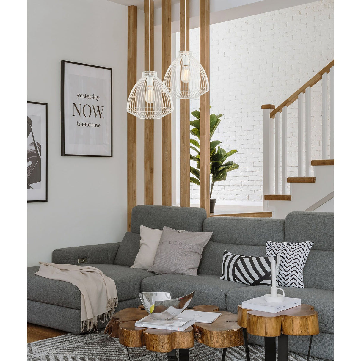 CLA Manu Interior Cone (Concave) Wire Cage Pendant Lights