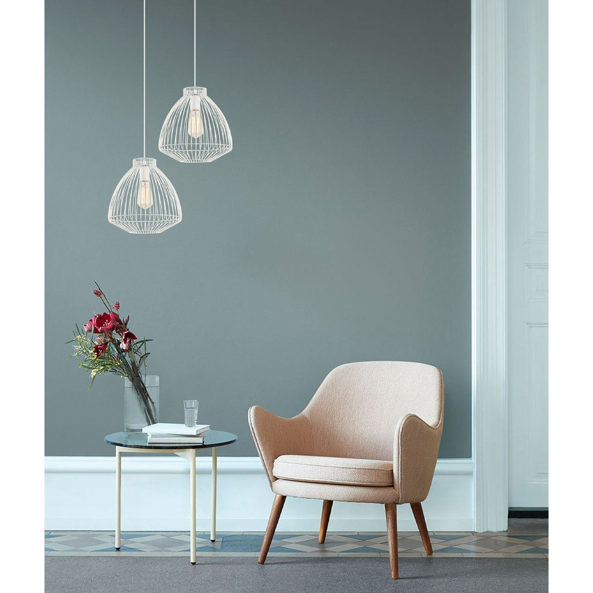 CLA Manu Interior Cone (Concave) Wire Cage Pendant Lights
