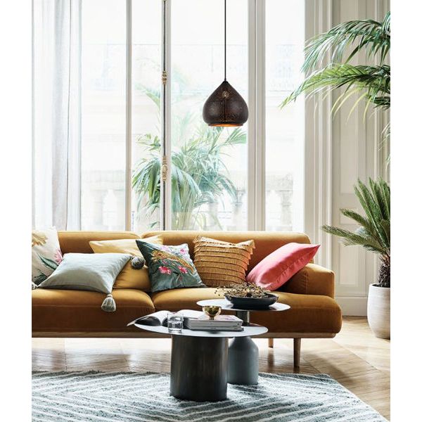 CLA MARRAKESH Black Shade with Gold Interior Pendant Lights