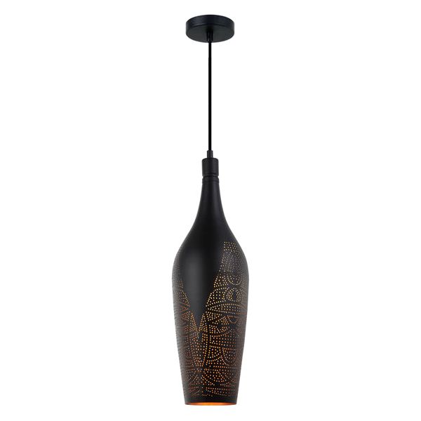 CLA MARRAKESH Black Shade with Gold Interior Pendant Lights